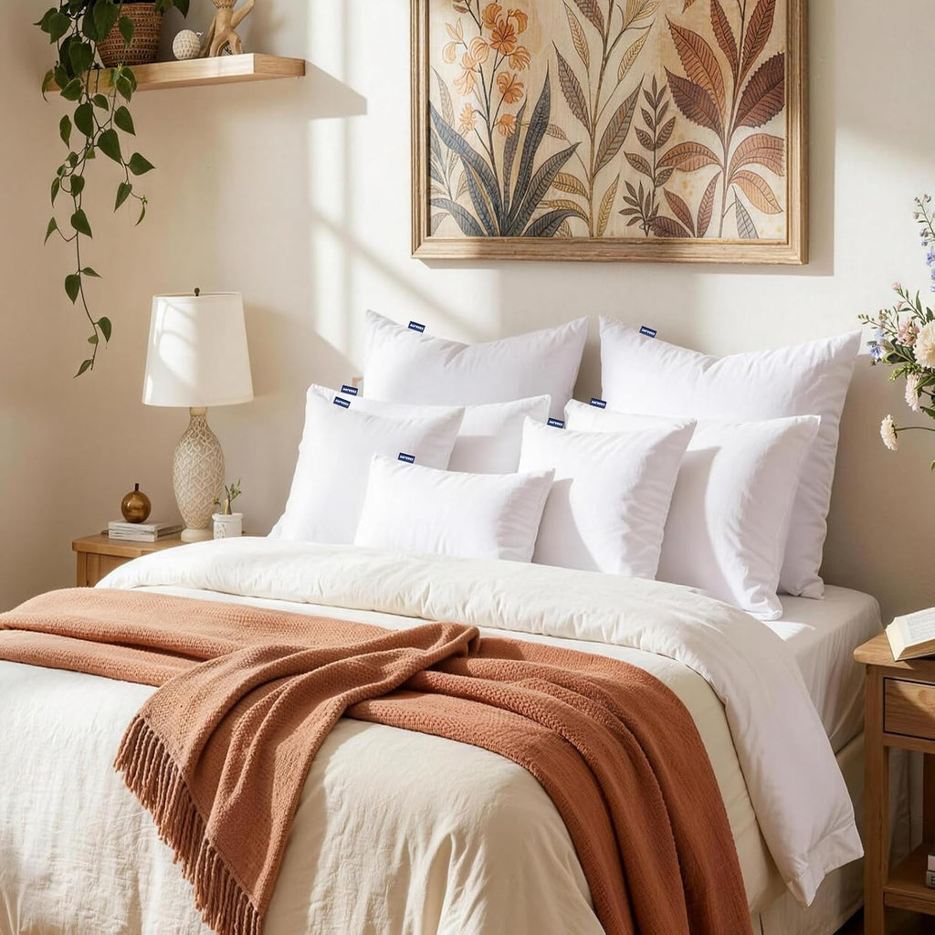 18x18 Pillow Inserts, Down Alternative Throw Pillows - Set of 2