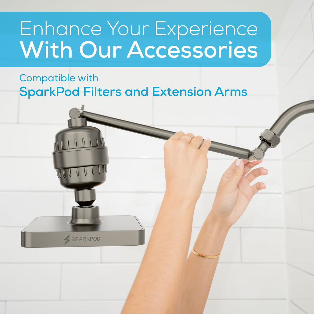 Rain Shower Head, 8 Inch Square, Elegant Brushed Nickel Finish