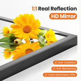 24"x36" Arch Black Bathroom Wall Mirror, Metal Frame Vanity Mirror