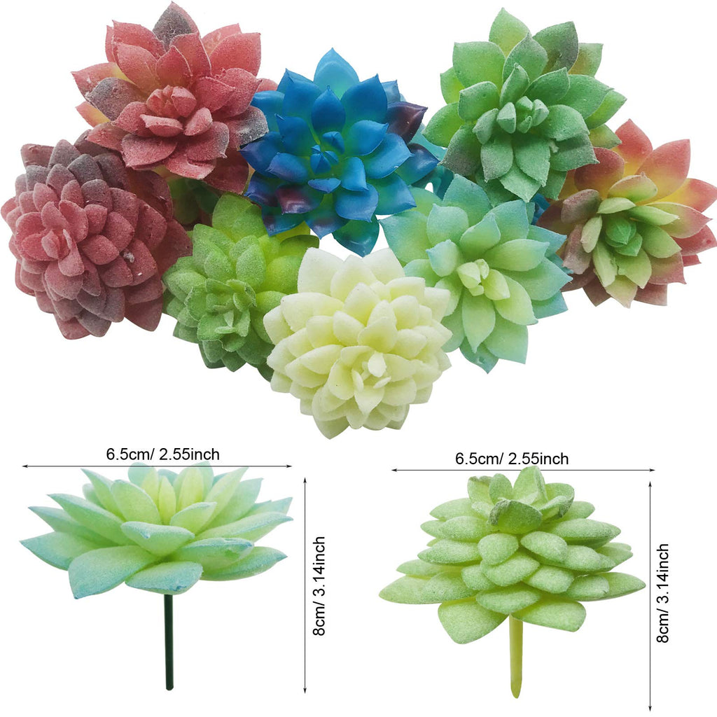 20 PCS Artificial Succulent Plants Assorted Multicolor Faux Fake Succulents, Cactus Aloe Succulent Assortment in