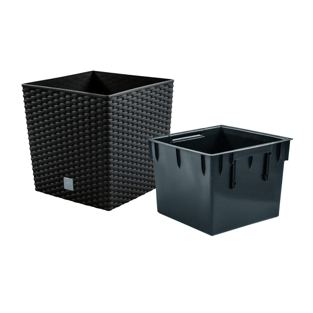 Black (Anthracite) Plastic Planter, 17cm (LWH)