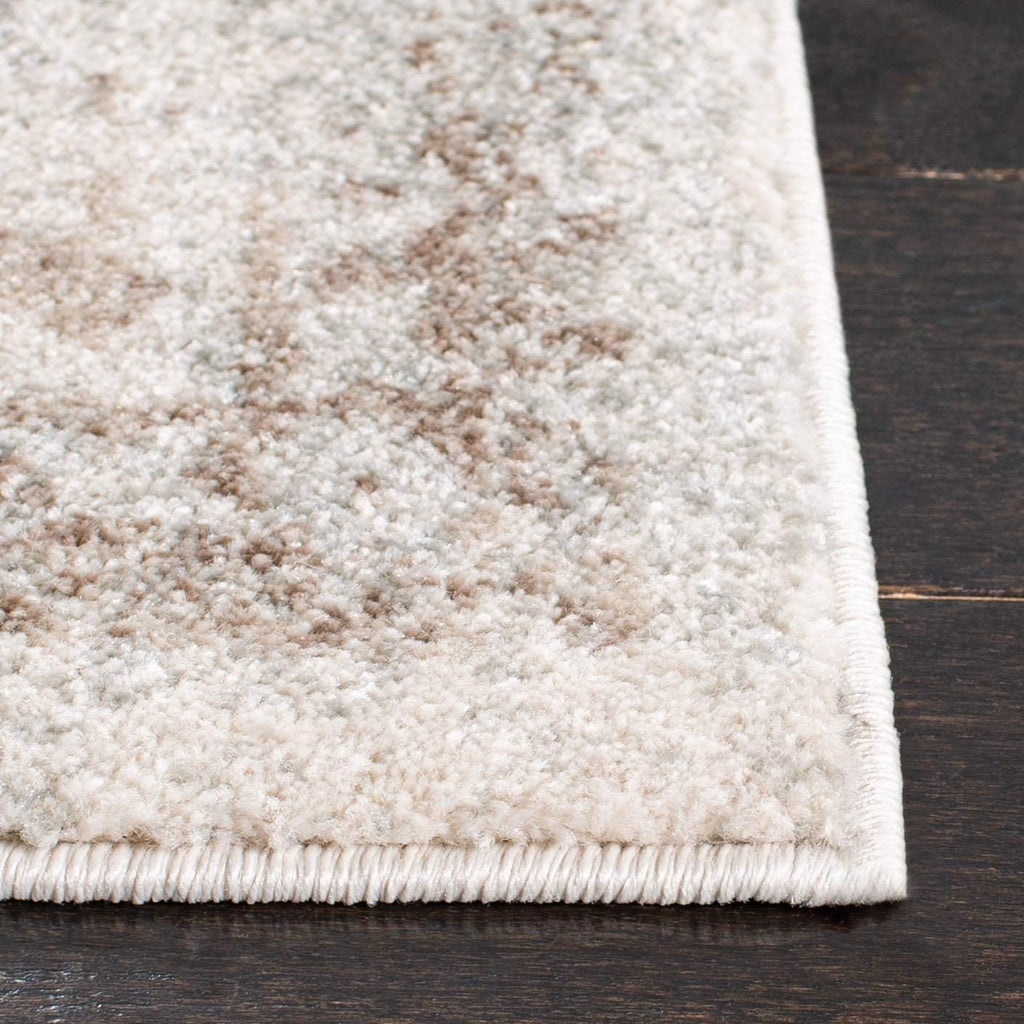 Area Rug 10x14 - Evoke - Large - Ivory & Taupe, Distressed Design, Non-Shedding & Easy to Clean