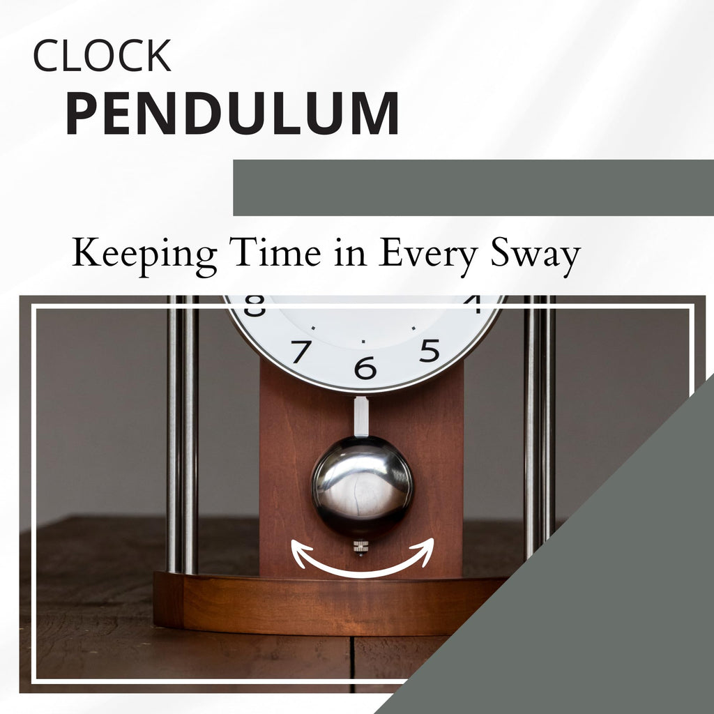 Classic Mantel Clock Home Decoration Boxwood Tabletop Pendulum Hollow Frame Design Mid-Century, Fireplace