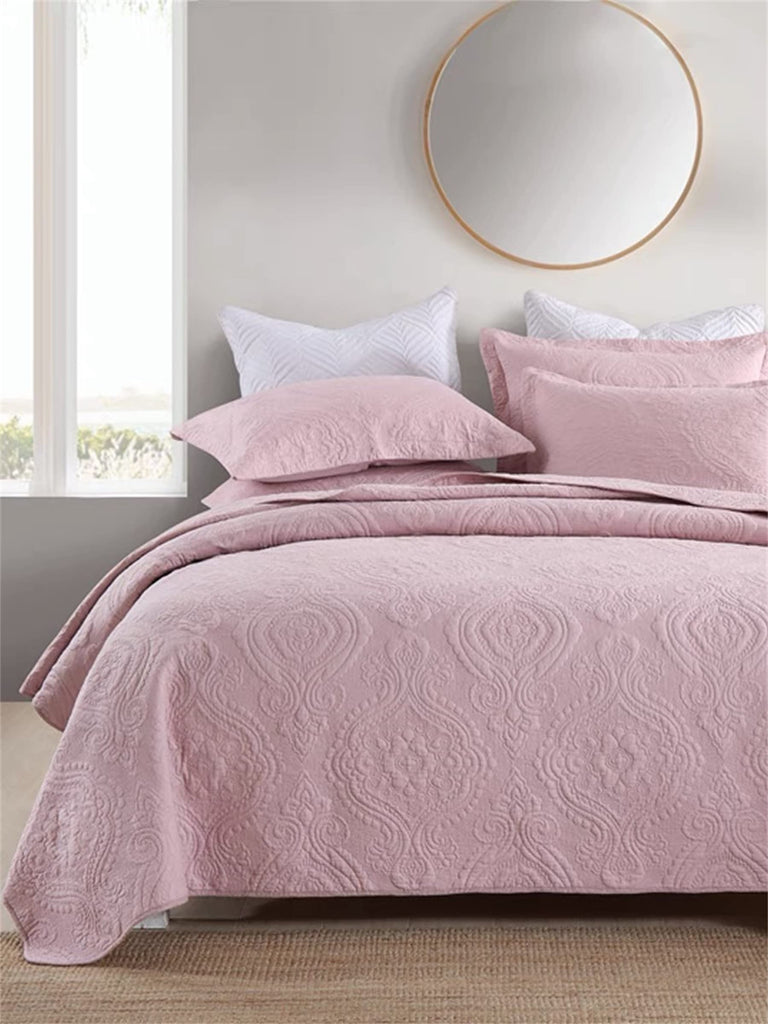 Cotton Bedspread Quilt Sets Floral Patchwork Coverlet Set Comforter Paisley Quilted Coverlet with Pillow Shams