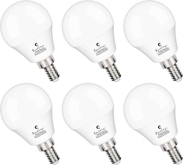 A15 Ceiling Fan Light Bulbs, E12 Base, 6Watt (60-Watt Replacement), Soft White 2700K, Non-Dimmable, Candelabra Base