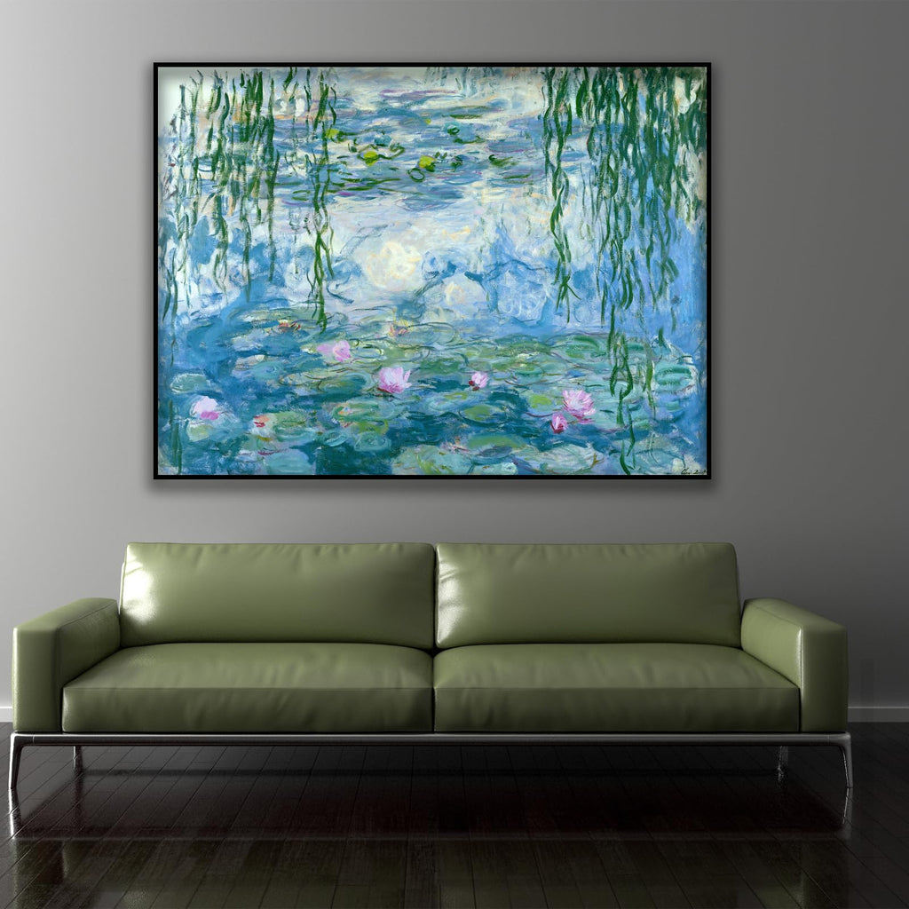 Claude Monet Canvas Wall Art - Water Lily Poster - Impressionism Prints Famous Oil Painting - Flowers Pictures