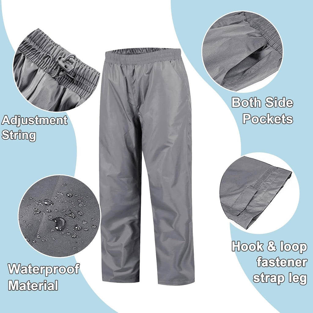 Kids Rain Gear Boys Girls Youth Rain Jacket and Pants