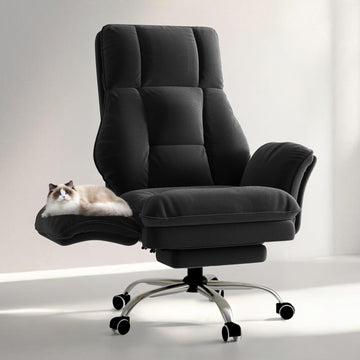 Big and Tall Office Chair, Flip Armrests for Pets & Cross Legged Sitting | Executive Ergonomic Computer Gaming Chair