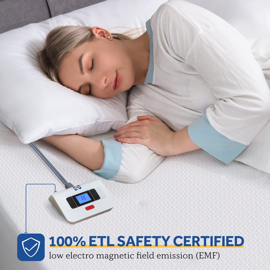 Heated Mattress Pad King Size Dual Controller Machine Washable 78×80"