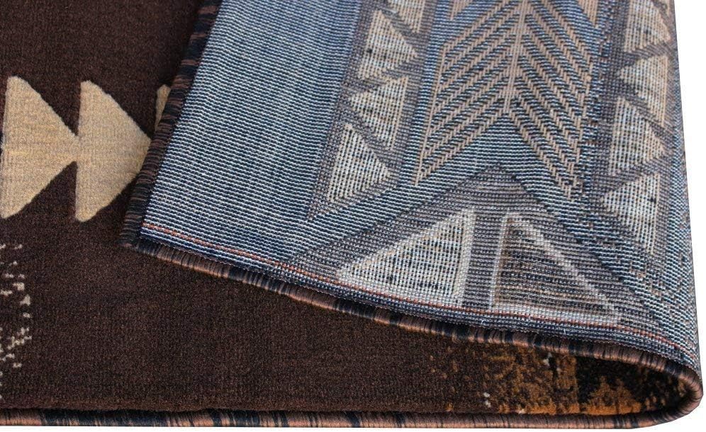 Southwest Native American Navajo Aztec Tribal Indian Chocolate Carpet Area Rug (32 Inch X 15 Feet 6 Inch Runner)