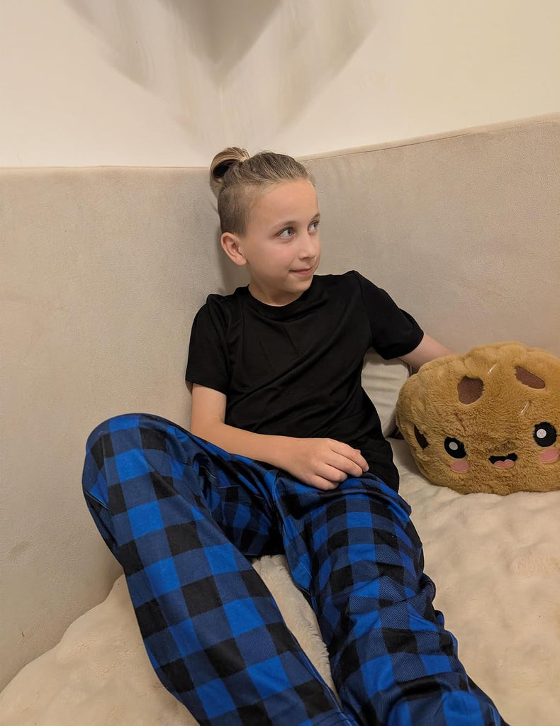 Boys Pajamas Short Sleeve Long Pants 2 Piece Pajama Set for Boys