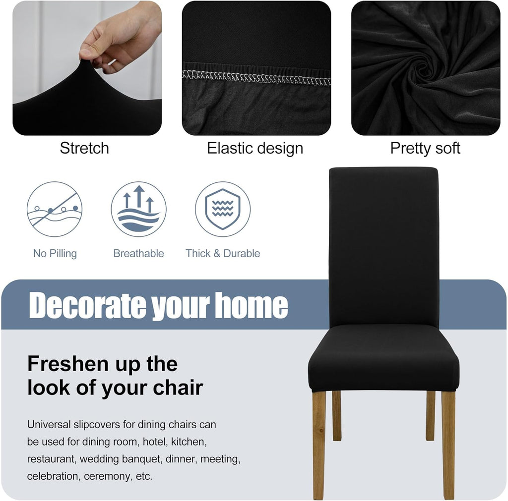 Dining Chair Covers, Stretch Seat Covers, Washable Furniture Protector