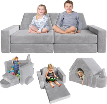 15pcs Modular Kids Play Couch,1000+ Imagination Creative Play