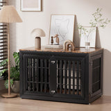 48" Heavy-Duty Dog Crate Furniture for Large Dogs, XXL Wooden Dog Cage Kennel Indoor Furniture