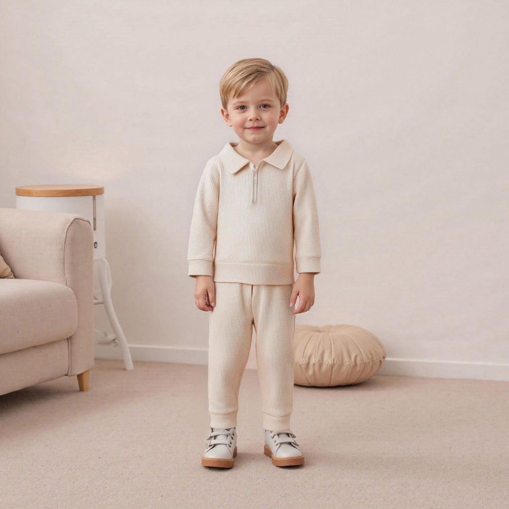 Toddler Boy Clothes Fall Outfits Knit Collared Pullover Sweatshirt Pants Winter Clothing Boys 5X