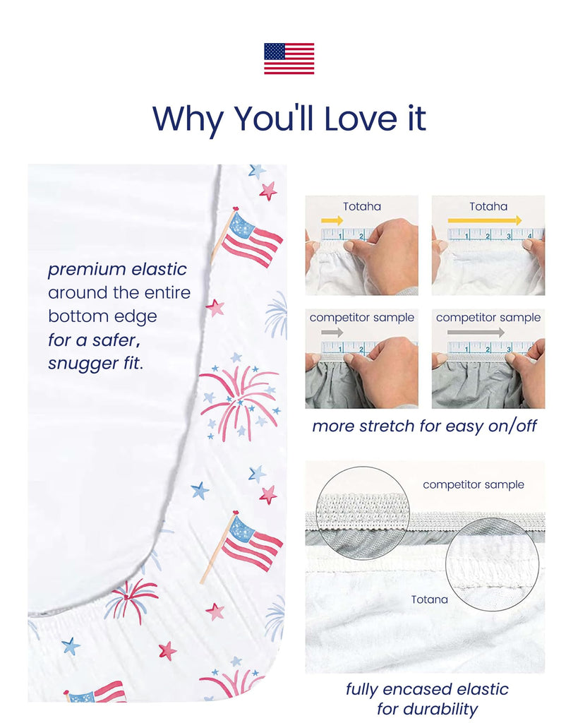 Premium Stretchy Crib Sheets (2-Pack)-Hypoallergenic, Silky Comfort, Buttery Soft, Calming Effect, All-Season