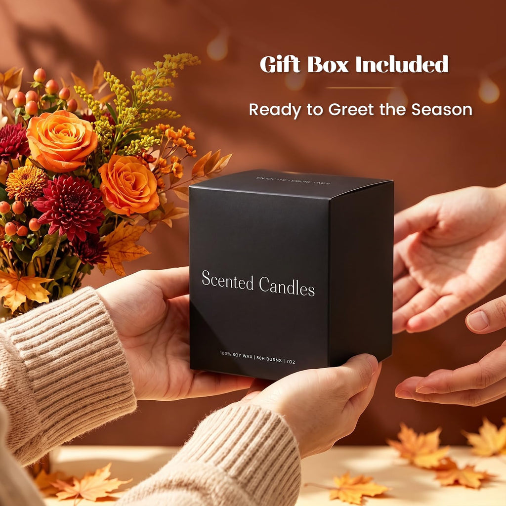 Fall Candle, Vanilla Pumpkin Scented, Soy Wax
