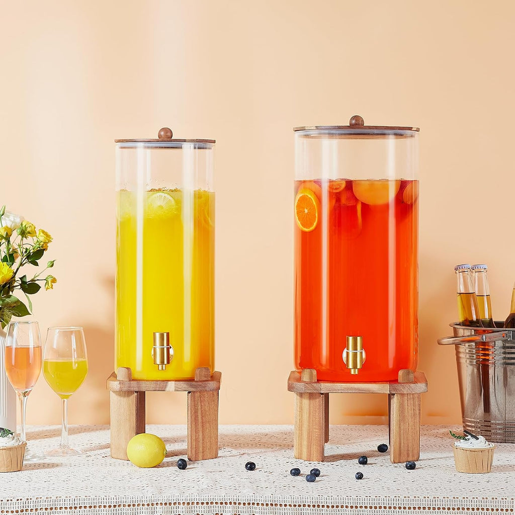 2 Gallon Large Drink Dispenser for Parties,Beverage Dispenser with Stand