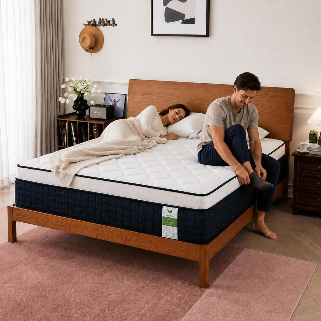 14 Inch King Size Mattress, Medium Firm Hybrid King Mattress in a Box,80x76 | Memory Foam & Pocket Springs, Motion