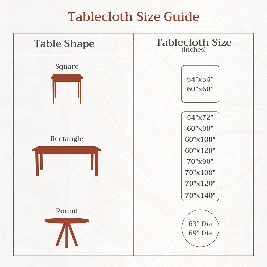 Table Cloth Square Table 100% Cotton 54 x 54 Inches Fall Tablecloth Reusable Everyday Use for Thanks