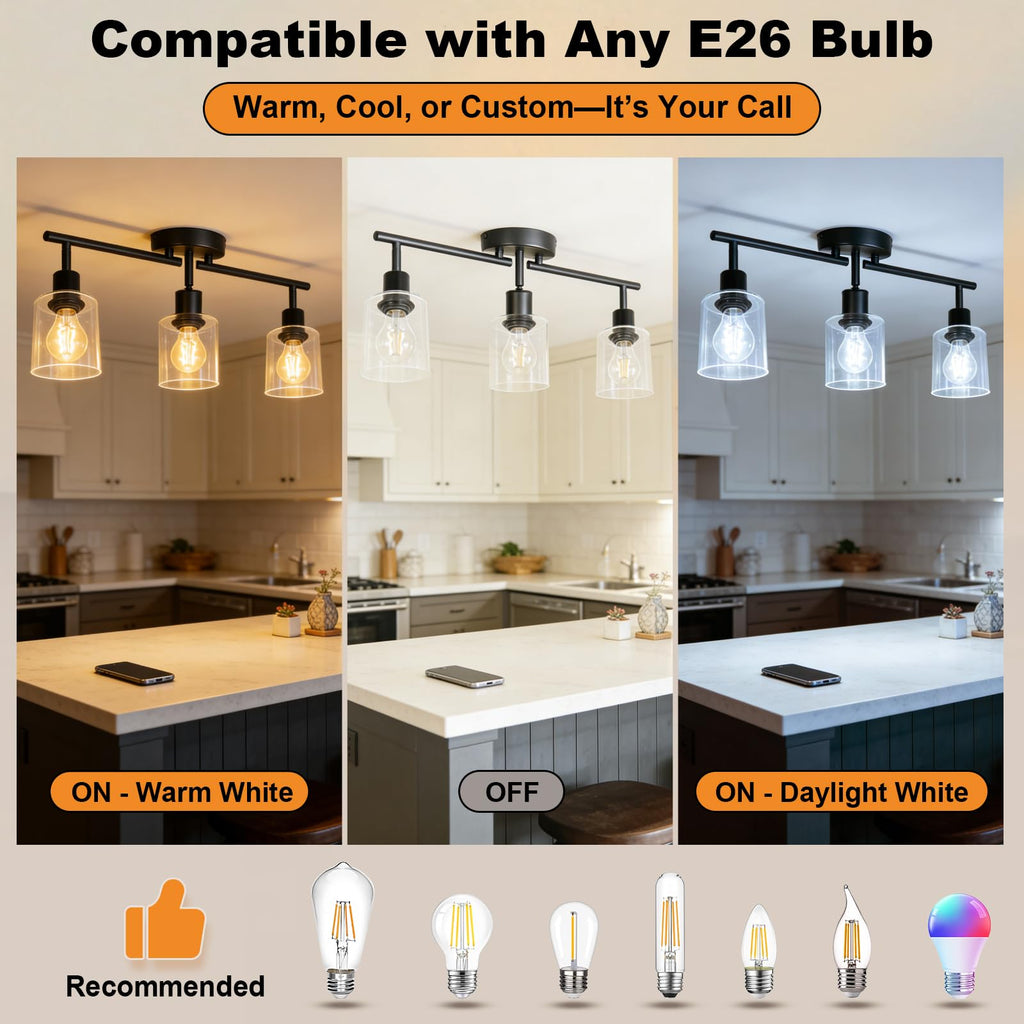 Track Lighting Fixture Black, Ceiling Wall Mount Spotlights