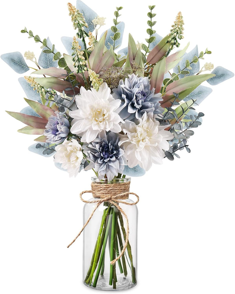Fake Flowers in Vase Artificial Flowers Coffee Table Decor, Faux Flowers in Vase, Flower Arrangements Artificial