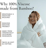 All Season King Comforter, 100% Viscose Made from Bamboo, Soft Quilted Down Alternative Duvet Insert