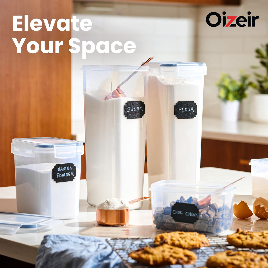 Airtight Food Storage Containers with Lids 24-Pack, Pantry Kitchen