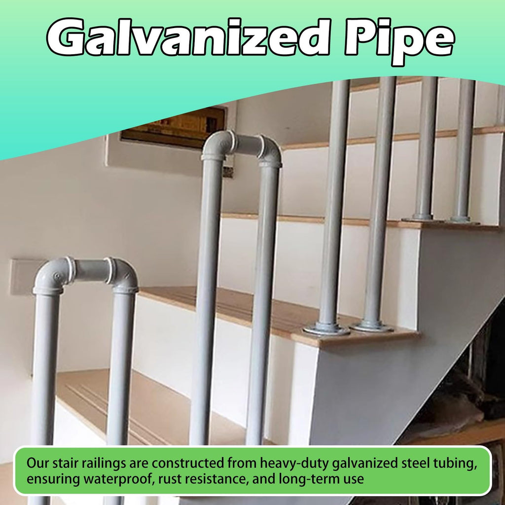 Black Railing for Stairs Indoor, Pre Assembled Staircase Balyuster with Screws, Wooden Steps Stair Balusters Floors