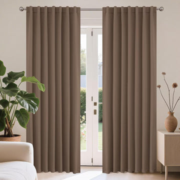 Blackout Curtains 96 Inches Long, Thermal Insulated Black Out Curtains 2 Panels Set, Room Darkening Drapes for Living
