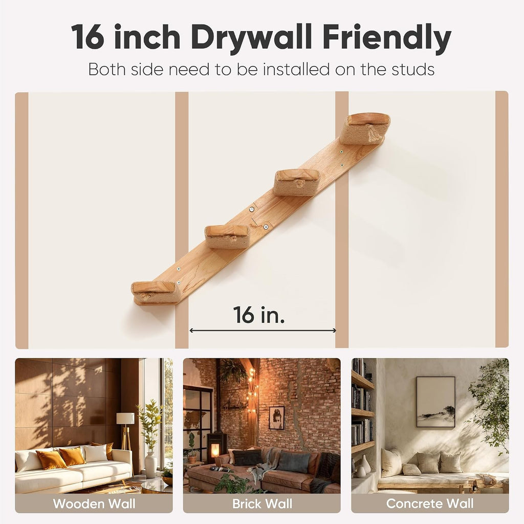 Cat Climbing Shelf Wall Mounted, Large