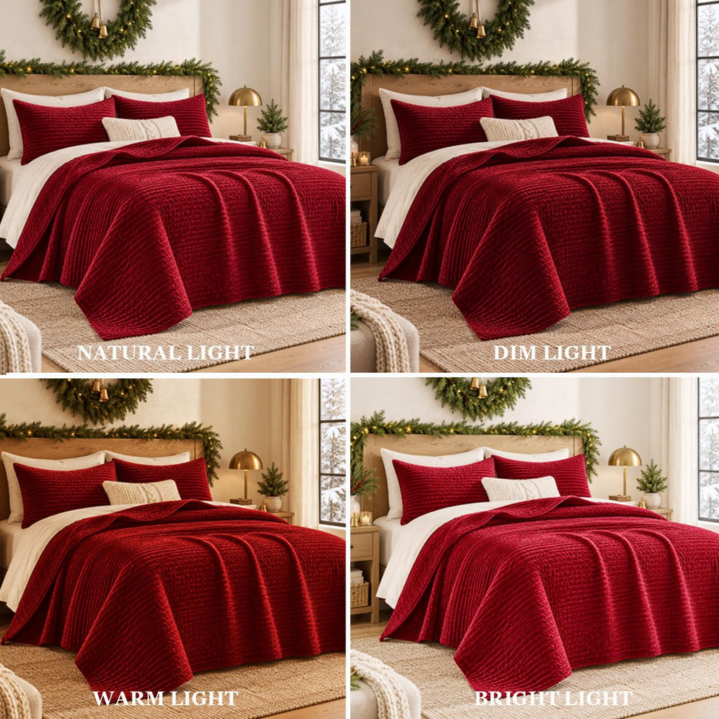 Quillt Set Luxury Velvet Bedspread 98x106