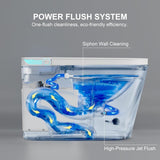 Smart Toilet with Bidet Built in, Bidet Toilet with Heated Seat and Night Light,Warm Water Wash&Dry