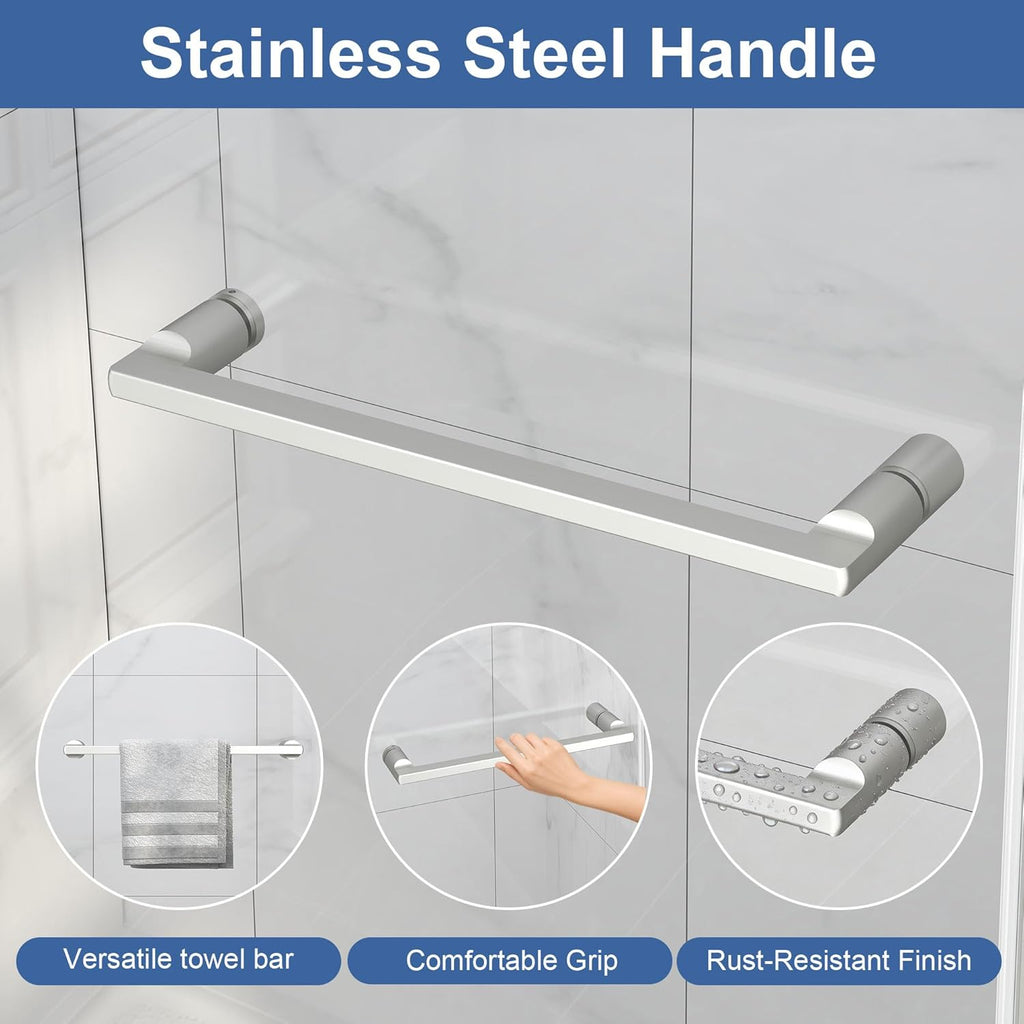 Semi Frameless Pivot Shower Door 42-48" W x 72" H