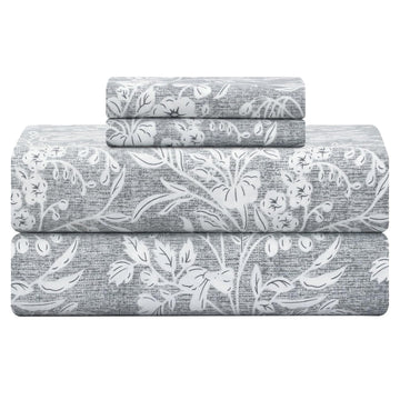 & Stitch 100% Cotton Sateen 300 TC King Size Printed Sheet Set
