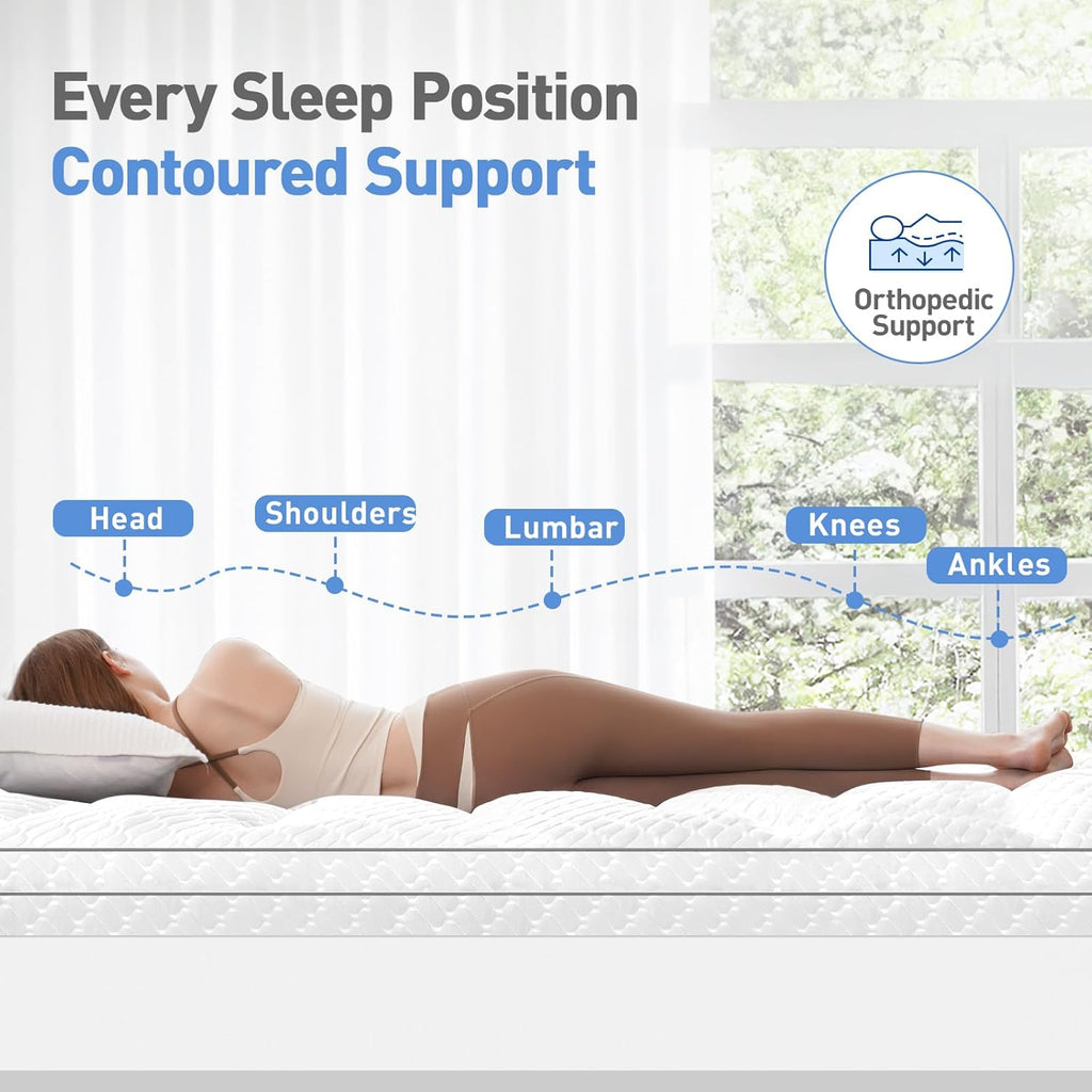 Dual Layer 3 Inch Memory Foam Mattress Topper Full Size, 2 Inch Cooling Gel Memory Foam Plus 1 Inch Down Alternative