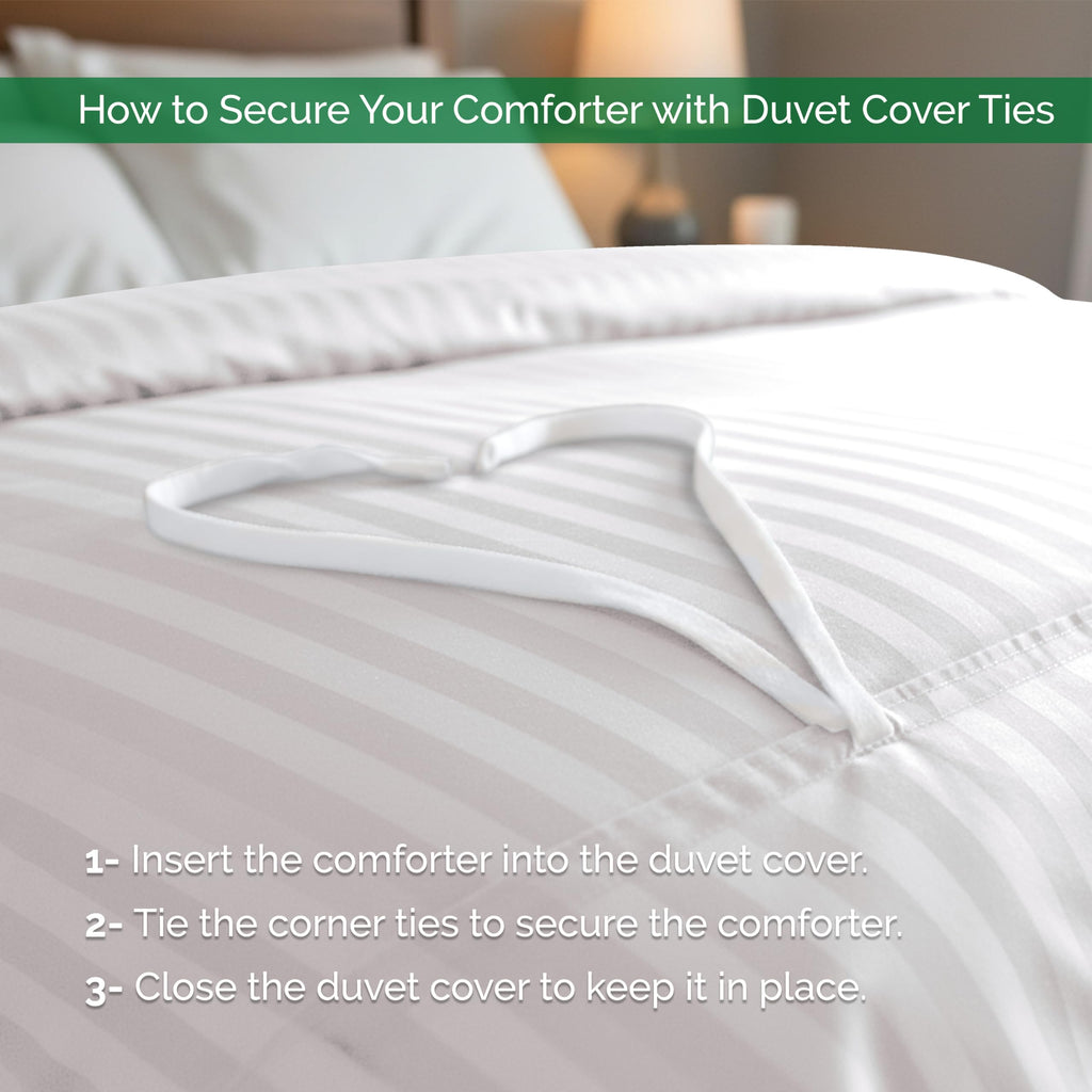 Luxury 3-Piece Striped Duvet Cover Set! - 1500 Premier Hotel Quality Silky-Soft Wrinkle Resistant Damask Stripe Duvet