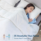 Summer Down Comforter Blanket Queen, Extra Lightweight Duvet Insert for Hot Sleepers