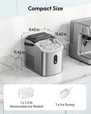 Ice Maker Countertop, Portable Ice Machine with Carry Handle, 26.5lbs Per Day, 9 Cubes in 6 Mins, Auto-Cleaning