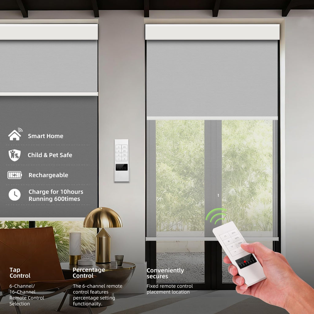Motorized Day and Night Double Smart Blind with Valance Custom Size
