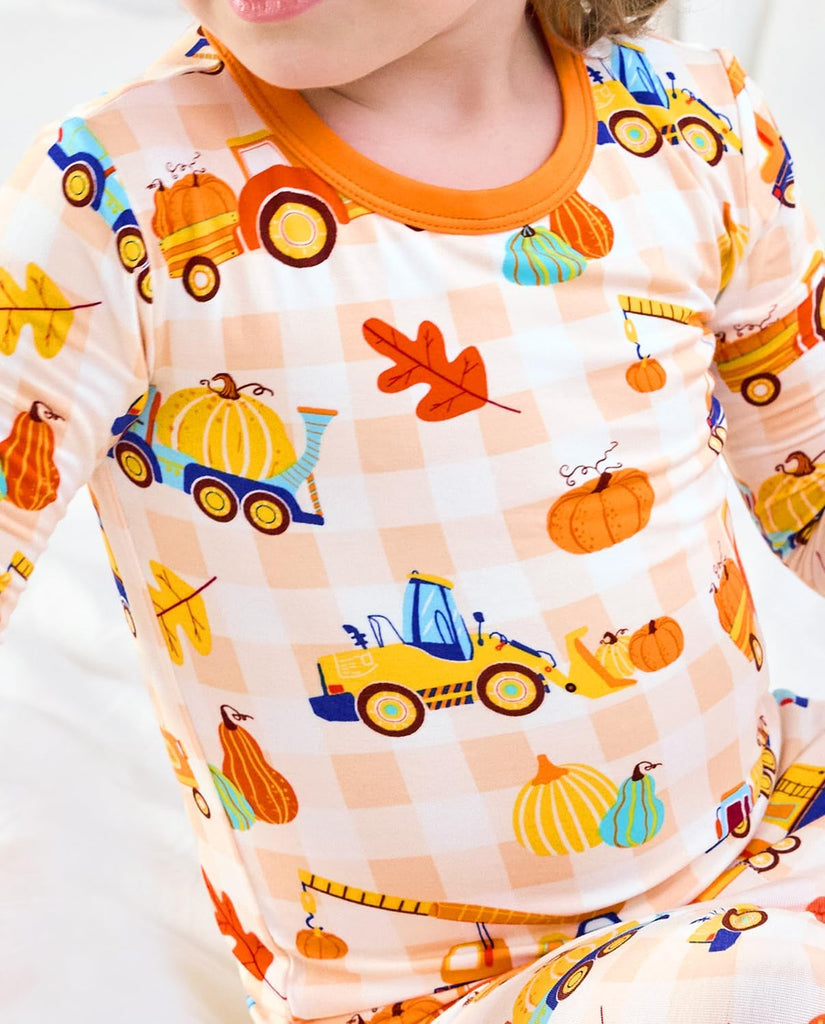 Bamboo Viscose Toddler Kids Pajamas Set, Long Sleeve Boys
