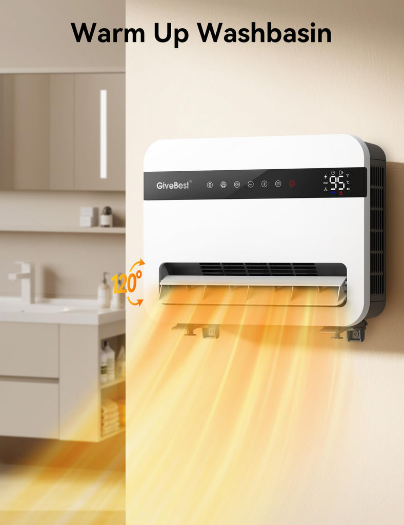 Smart Wall Space Heater for Indoor Use with Remote Control/APP
