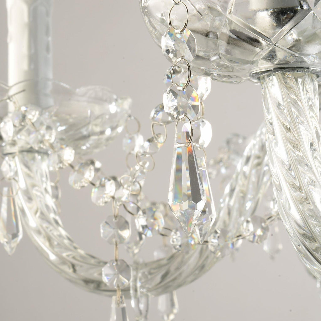 6 Light Chandelier Modern K9 Crystal Chandelier Lighting, Clear Crystal Ceiling Light Fixture Pendant Lamp for Dining Room Bathroom Bedroom Livingroom A100-B00YSMM78E