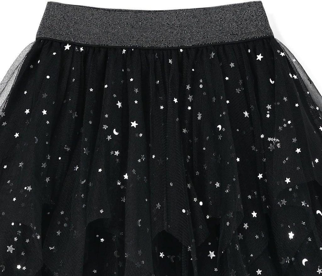Girls Sweet Layered Mesh Skirt Party Birthday Dance Princess Skirt