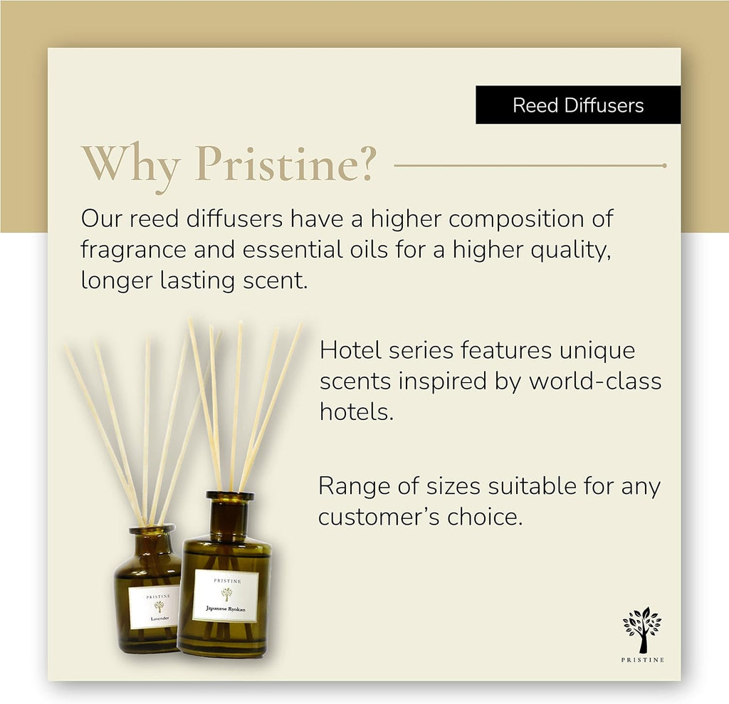 Swiss Château/Inspired by Hilton Reed Diffuser - Home & Bathroom | Fresh Cut Rose, Tangerine, Cedarwood Oil Reed