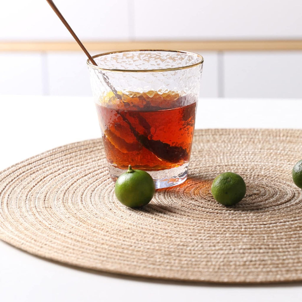 Inch Round Placemats for Dining Table Fabric Table Mats Washable Round Braided Placemats for Dining Table - Set of 6