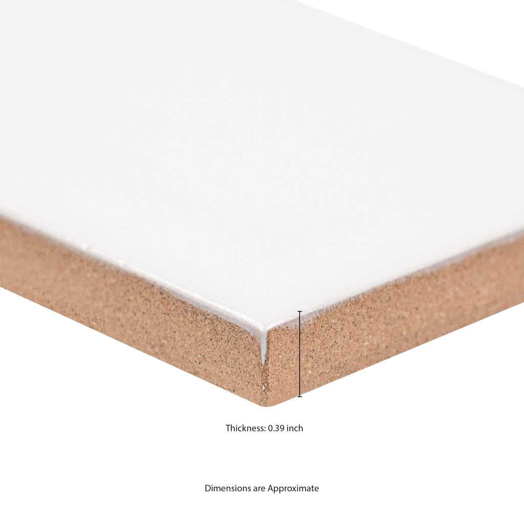 Ceramic Wall Tile | Metro White | 2" x 8"