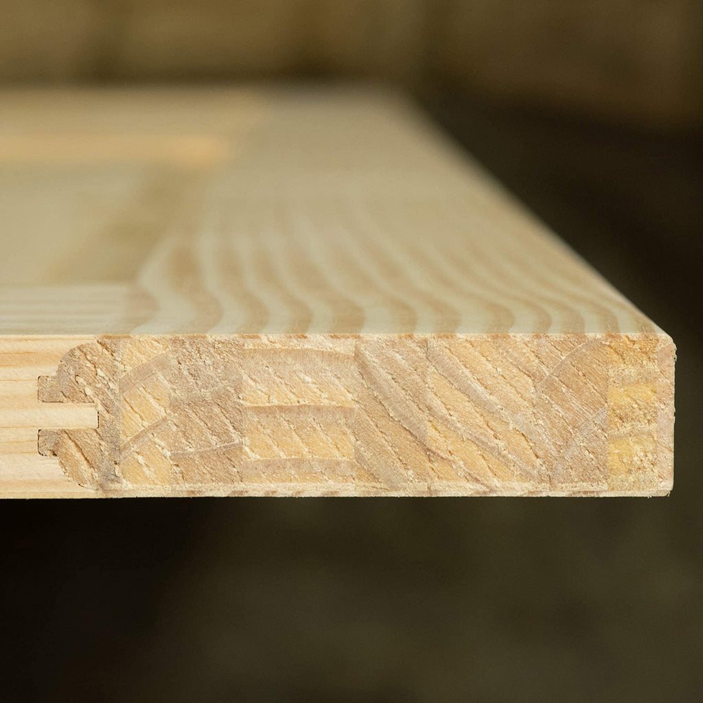 2-Panel Solid Pine Unfinished Interior Door Slab (28x80)