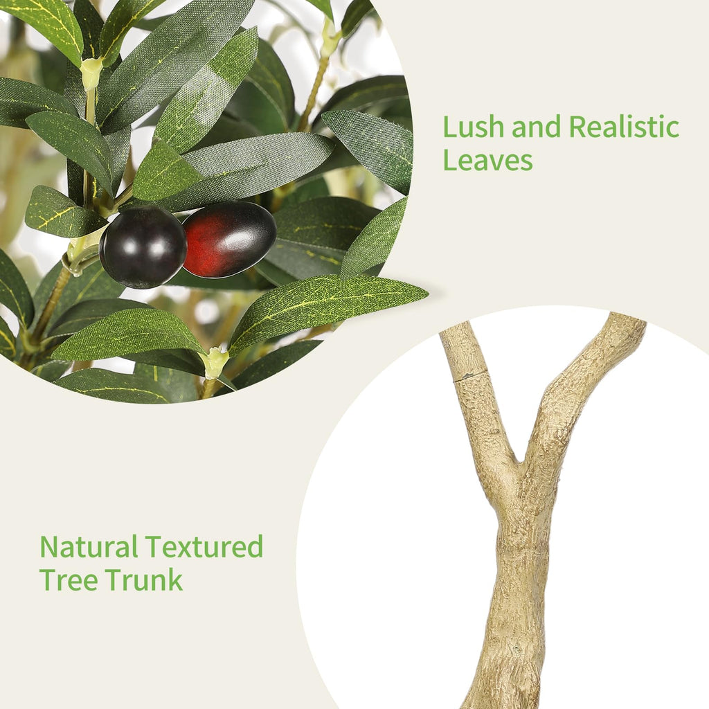 9FT Olive Trees Artificial Indoor with Large Exquisite Planter