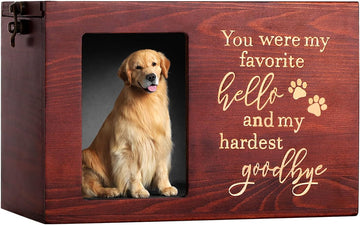 Pet Memorial Urns for Dogs or Cats Ashes with Photo Frame